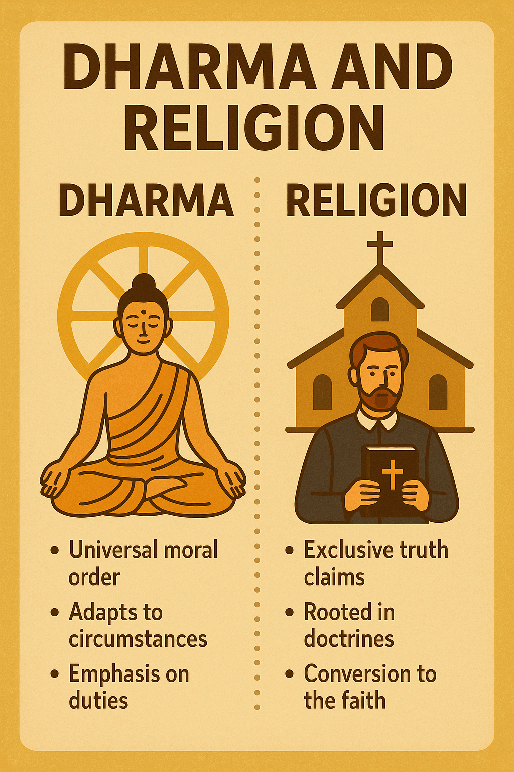 Decoding Dharma and Religion: A Guide to Understanding Eastern and Western Spiritual Traditions