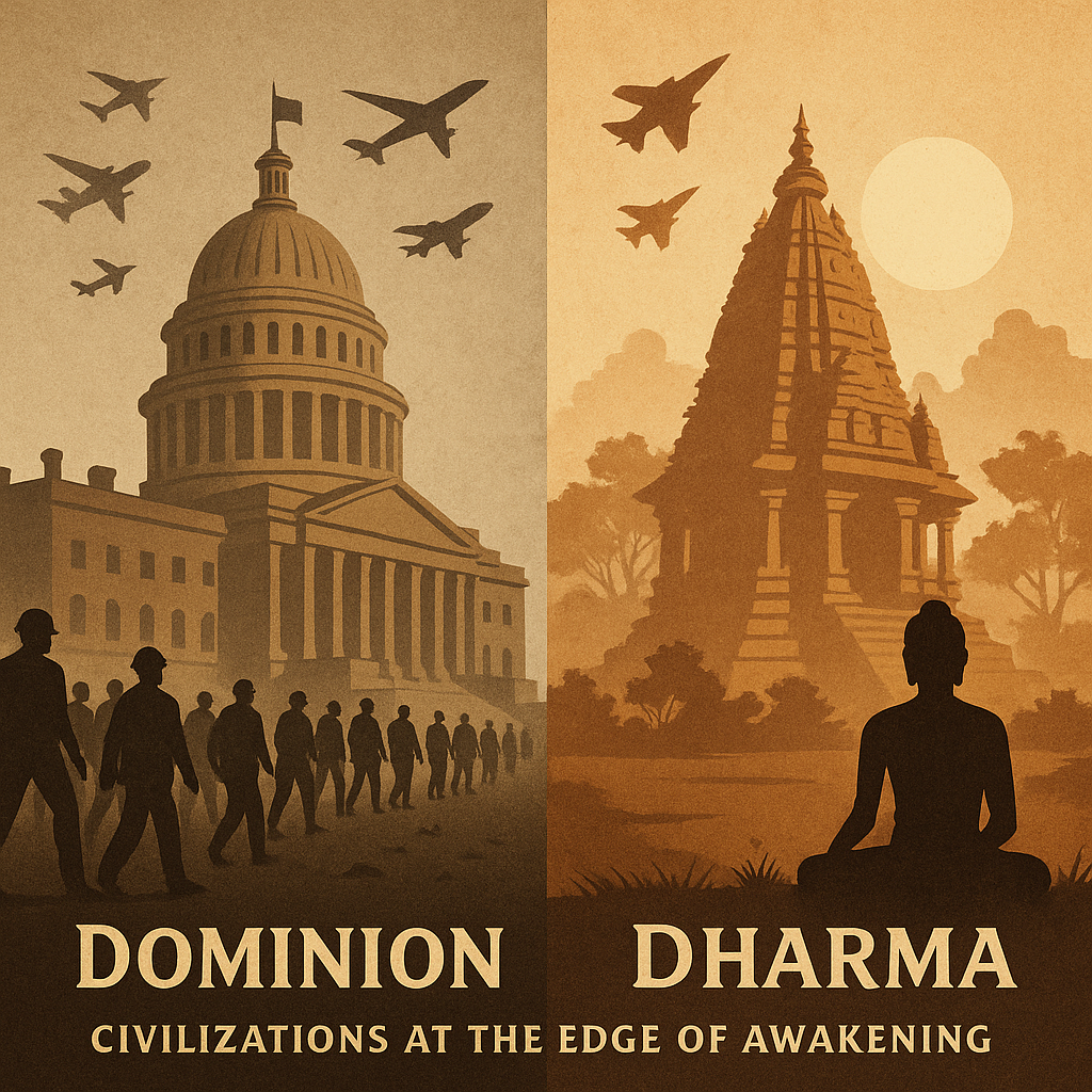 From Dominion to Dharma: Civilizations at the Edge of Awakening